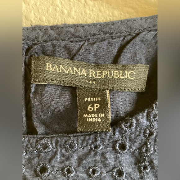 Banana Republic Midnight Blue Eyelet Dress - Picture 2 of 11